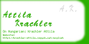 attila krachler business card